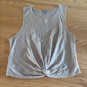 Aerie Cropped Twist Front Tank Top, Size Small